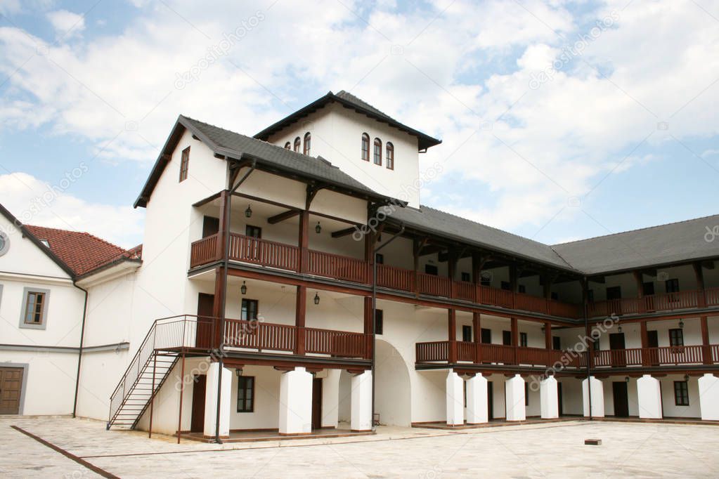 Andricgrad or Kamengrad is a cultural center and the type of ethno-village located on the river Drina in Visegrad, Republic of Srpska, Bosnia and Herzegovina