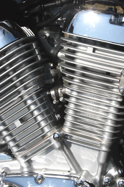 Cierre Motor Brillante Moto —  Fotos de Stock
