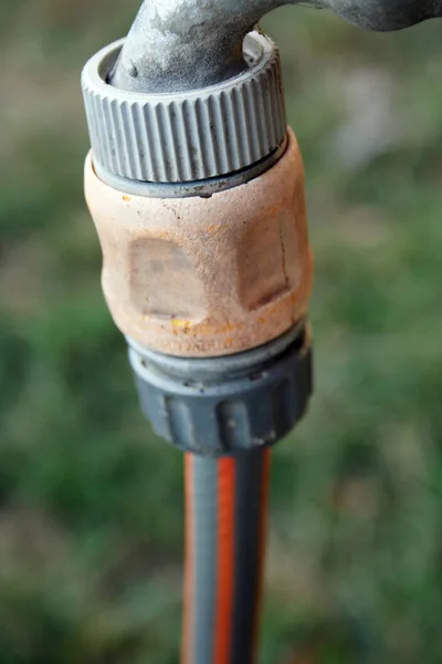 Tap Garden Hose Connection — Stock Photo, Image