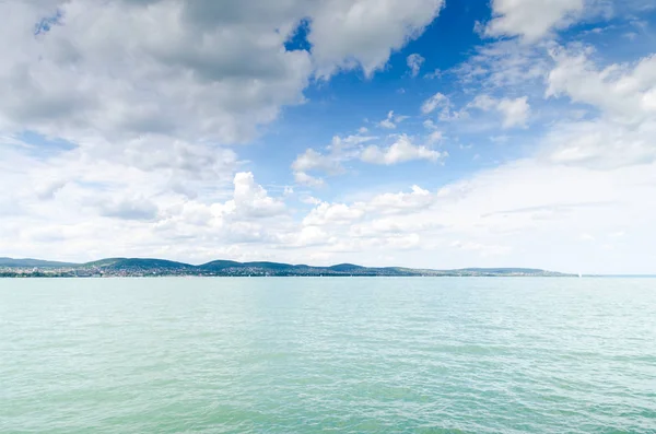 Lindo Lago Balaton Natureza Paisagem — Fotografia de Stock