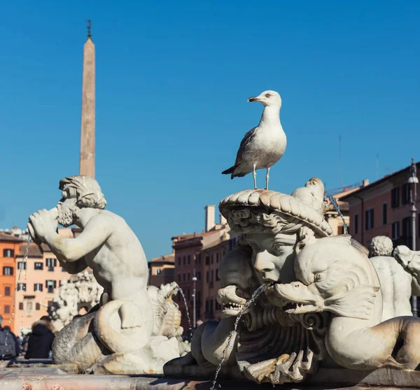 ローマの有名なナヴォーナ広場にある噴水 ナヴォーナ広場 ローマ イタリア — ストック写真