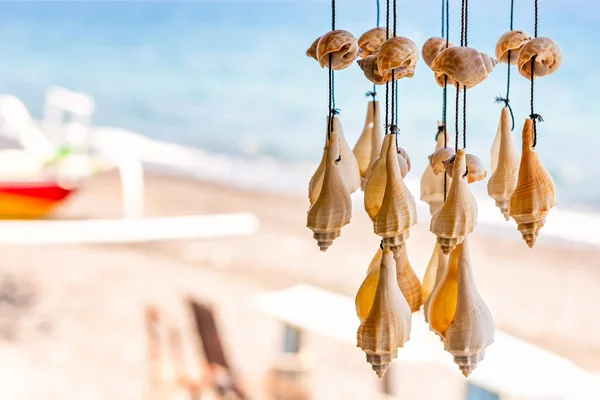 Wall Decor Made Shells Handmade Wind Chimes Seashells Bali Indonesia — Stock Photo, Image