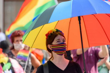 Wroclaw, Polonya, 19.06.2020 - Eşitlik için LGBT barışçıl yürüyüşü