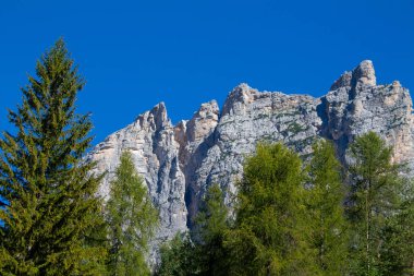 Dolomitler Passo Giau. İtalya.