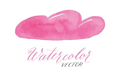 Pembe suluboya vektör çizim Spot dokular bulutlar