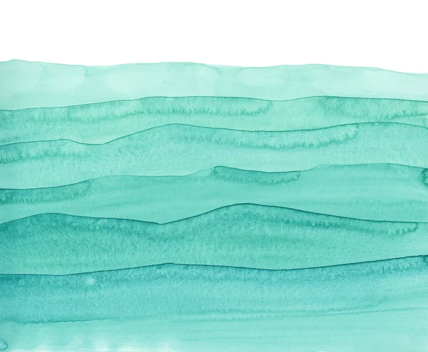 Watercolor Blue Sea Waves Sea Shore Summer Multi Color Textured — Stock Photo, Image