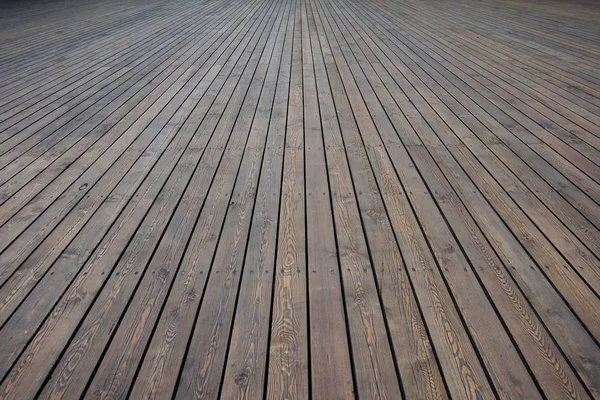 Piso de madeira marrom, fotografado em um ângulo — Fotografia de Stock