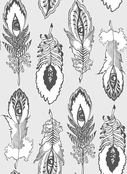 Patrón de plumas arriba y abajo — Archivo Imágenes Vectoriales