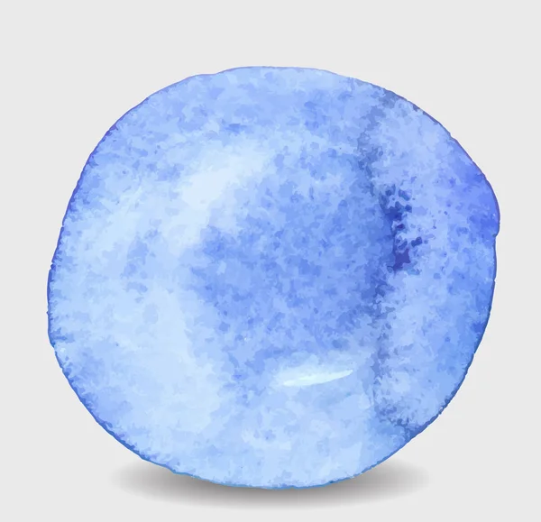 Aquarel blauwe cirkel, vectorafbeelding — Stockvector