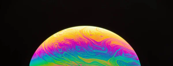 Spektrum Warna Cerah Pada Permukaan Gelembung Sabun — Stok Foto