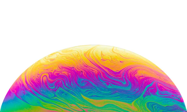 Wibrujące Spektrum Kolorów Powierzchni Bańki Mydlanej — Zdjęcie stockowe