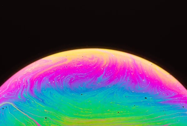 Яскравий Кольоровий Спектр Поверхні Мильної Бульбашки — стокове фото