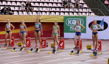 Tampere, Finlandiya, 12 Temmuz: Niamh Emerson (Gbr), İngiliz atletizm alan heptatlon IAAF Dünya U20 Şampiyonası Tampere, Finlandiya için atlet leeds 12 Temmuz, 2018.