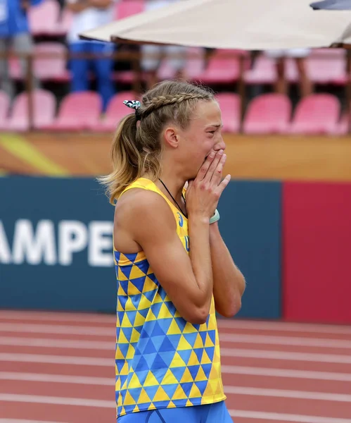 Tammerfors Finland Juli Alina Shukh Ukraina Vinna Spjut Final Iaaf — Stockfoto