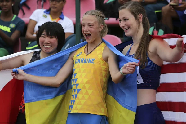 Tampere Finland Iulie Alina Shukh Ucraina Câștigă Finala Javelin Throw — Fotografie, imagine de stoc