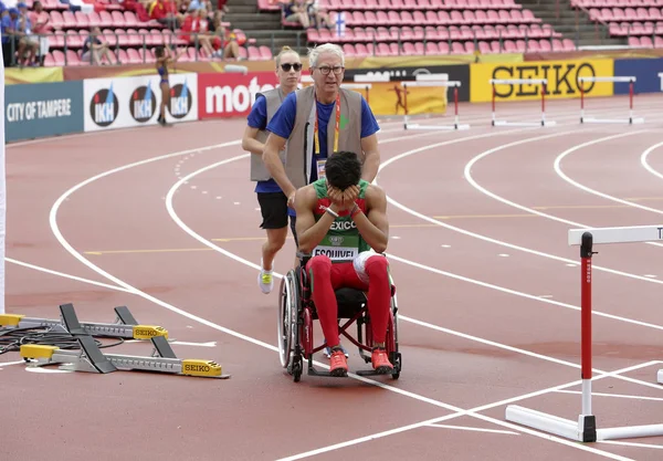 Tampere Finland Juli Sergio Armando Esquivel Uit Mexico Raakte Gewond — Stockfoto