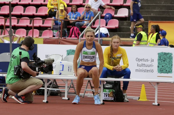 Tampere Finland July Niamh Emerson Gbr English Track Field Athlete — Stock Photo, Image