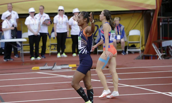 Tammerfors Finland Juli Hima Das Indien Vinna Guld Medalj 400 — Stockfoto