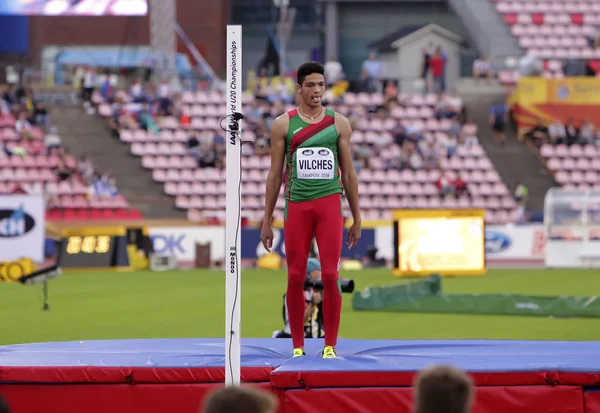 Tampere Finlandia Julio Roberto Vilches México Gana Evento Salto Altura —  Fotos de Stock