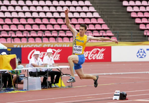 Tampere Finlandia Julio Artur Malyshenko Triple Salto Campeonato Mundial Sub — Foto de Stock