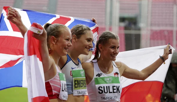 Tampere Finland Juli Niamh Emerson Gbr Nederlands Atleet Wint Goud — Stockfoto