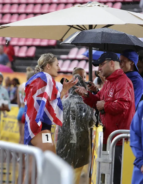 Tammerfors Finland Juli Niamh Emerson Gbr Engelska Friidrottare Vinna Guld — Stockfoto