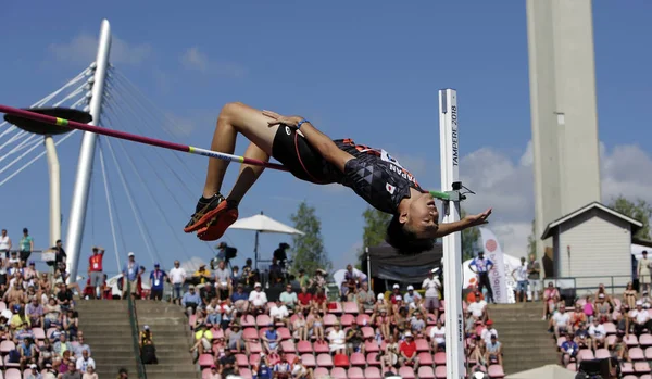Tampere Finland July Kyohei Tomori High Jump Event — Stock Photo, Image