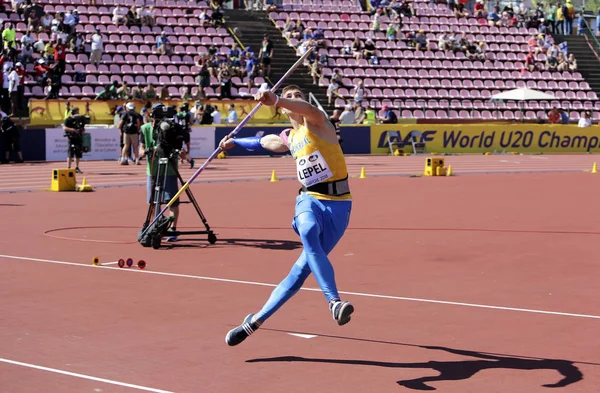 Tampere Finnland Juli Oleksiy Lepel Ukraine Gewinnt Goldmedaille Über 100 — Stockfoto
