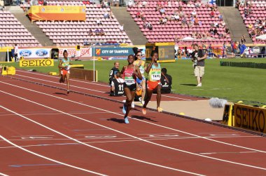 Tampere, Finlandiya, 10 Temmuz: Beatrice Chebet Kenya kazanmak ilk altın IAAF Dünya U20 Şampiyonası Tampere, Finlandiya üzerinde 10 Temmuz 2018 yılında 5000 m.