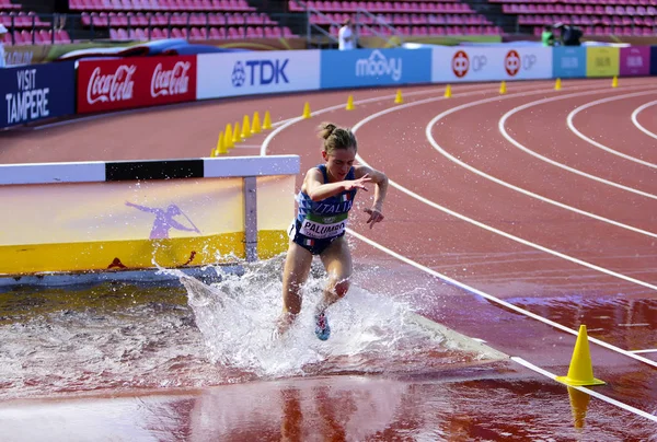 3000 メートル障害物競走 Iaaf U20 選手権タンペレ フィンランド 2018 日にイタリアからタンペレ フィンランド リンダ — ストック写真