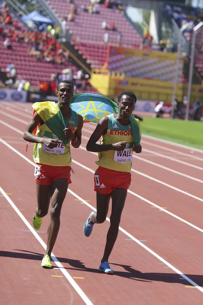 Tampere Finland Juli Takele Nigate Getnet Wale Uit Ethiopië Winnen — Stockfoto