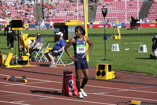 Tampere Finland July Hima Das India Win Gold Medal 400 — Stock Photo, Image