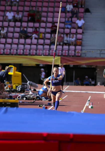 Tampere Finlandiya Temmuz Rachel Baxter Abd Sırıkla Yüksek Atlama Olay — Stok fotoğraf