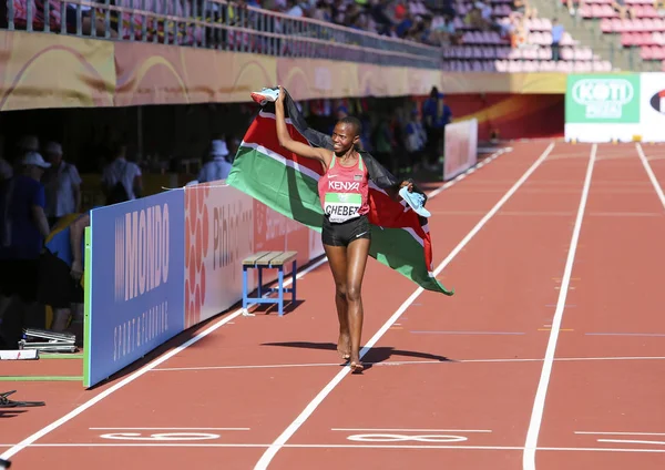 Tampere Finland Juli Beatrice Chebet Fra Kenya Vinder Første Guld - Stock-foto