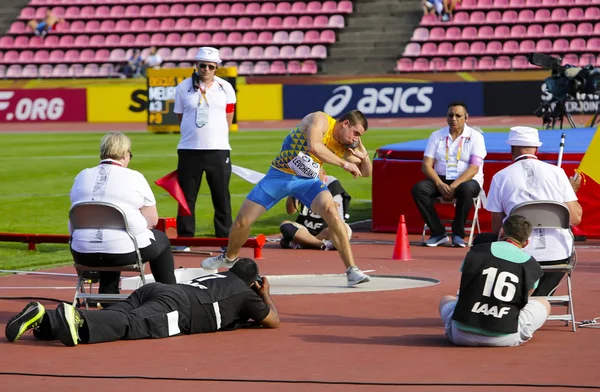 Tampere Finlandiya Temmuz Artem Levchenko Gülle Atma Tampere Finlandiya Üzerinde — Stok fotoğraf