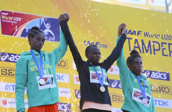 Tampere Finland July Beatrice Chebet Kenya Win Gold 000M Iaaf — Stock Photo, Image