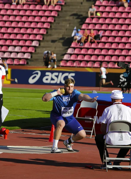 Tampere Finlandia Lipca Adrian Piperi Usa Win Srebrny Medal Pchnięciu — Zdjęcie stockowe