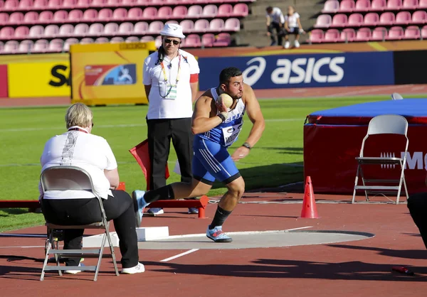 Tampere Finland Juli Odysseas Mouzenidis Uit Griekenland Wint Bronzen Medaille — Stockfoto