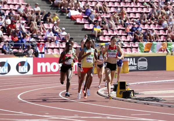 2018 日フィンランドのタンペレに Iaaf U20 選手権で 1500 メートルを実行するタンペレ フィンランド — ストック写真