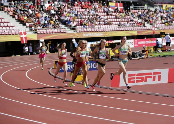 Tampere Finland Juli Atleter Der Løber 800 Meter Iaaf World - Stock-foto