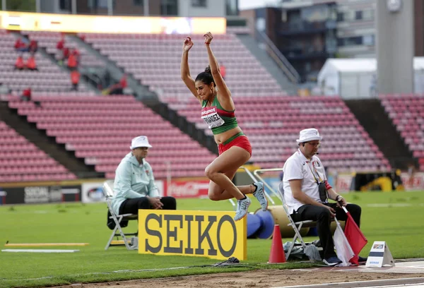 Tampere Finland July Susana Hernandez Mexico Long Jump Final Iaaf — Stock Photo, Image