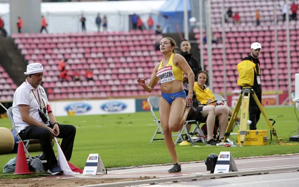 Tampere Finland Juli Amanda Hansson Swe Het Verspringen Iaaf Wereld — Stockfoto