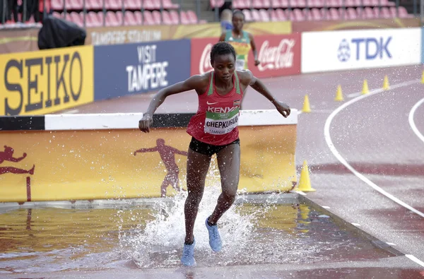 Tampere Finland July Mercy Chepkurui Kenya 3000 Metres Steeplechase Iaaf — Stock Photo, Image