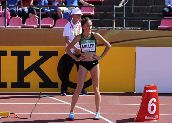 Tampere Finland Juli Polina Miller Uit Rusland 200 Meter Finale — Stockfoto