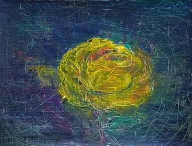 Soyut sanat resim gül