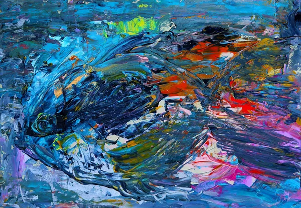 Abstract art painting of the fish