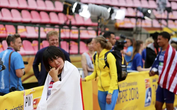 Tampere Finland Juli Tomoka Kuwazoe Japan Vinder Sølvmedalje Javelinkast Finale - Stock-foto