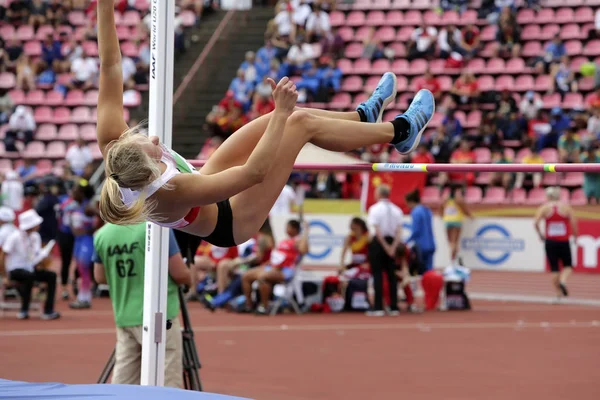 Tampere Finsko Července Sarah Lagger Rakousko Skok Vysoký Sedmiboj Win — Stock fotografie