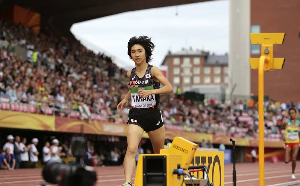 Tampere Finland Juli Nozomi Tanaka Uit Japan Wint Goud 3000 — Stockfoto