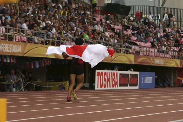 Tampere Finland Juli Yuki Hashioka Fra Japan Vinder Guld Længdespringfinalen - Stock-foto